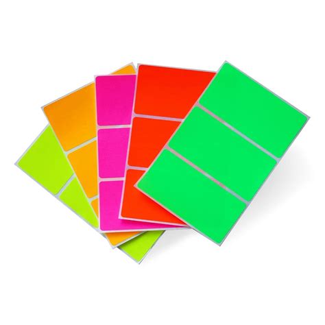 Buy Color Code Labels in 5 Assorted Neon Colors 4 x 2 Stickers (102 mm x 51 mm) - 30 Pack by ...