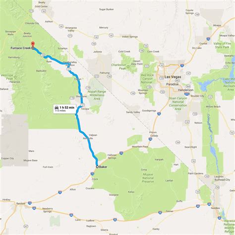 Map to Death Valley Location | Farabee Rentals & Tours