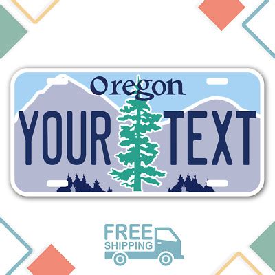 PERSONALIZED Oregon license plate - Any text, free shipping. Custom plate | eBay