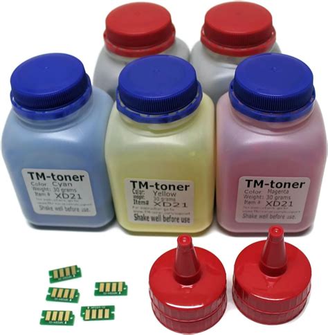 TM-toner Compatible 5 Color Toner Refill kit with Chips for use in ...