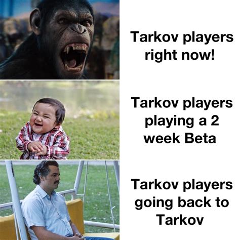 Tarkov players right now! Tarkov players playing a 2 week Beta Tarkov players going back to ...