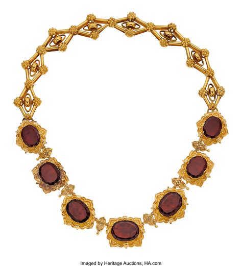 Antique Garnet, Gold Necklace. ... Estate Jewelry Necklaces | Lot #54169 | Heritage Auctions