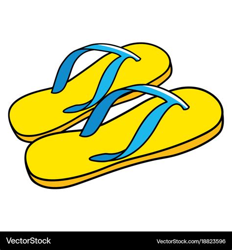 Cartoon of sandals Royalty Free Vector Image - VectorStock