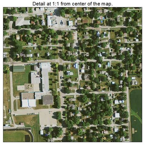 Aerial Photography Map of Lone Tree, IA Iowa