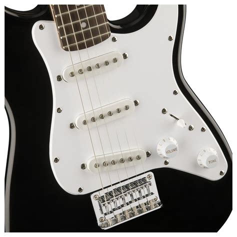 Squier By Fender Mini Stratocaster 3/4 Size Electric Guitar, Black at Gear4music.com