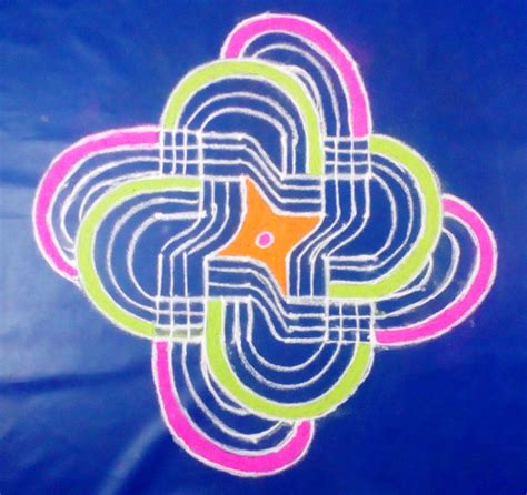 Festival kolam with dots