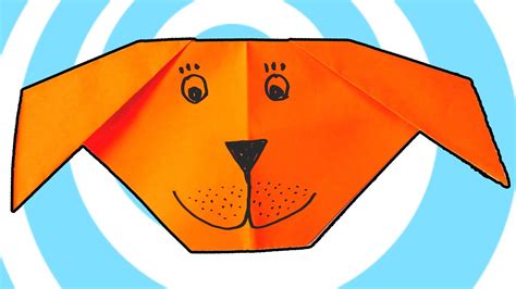 Origami Dog Face 🐶 Easy Tutorials for Kids - YouTube