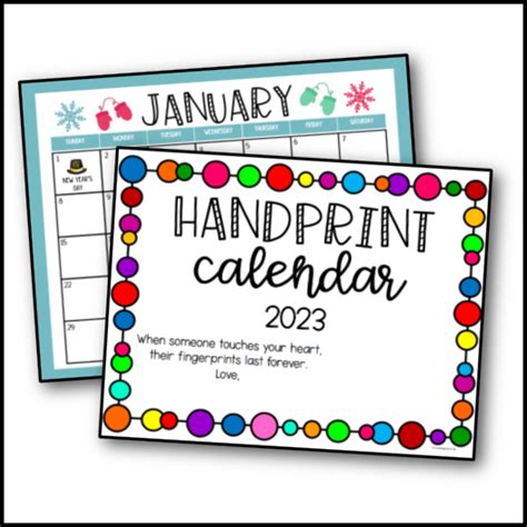 Handprint Calendar 2024 Free Printable - Tessy Karisa