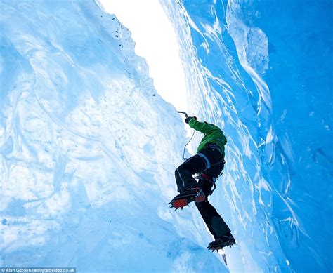 Perilous playgrounds: Breathtaking pictures and video show ice climbers ...