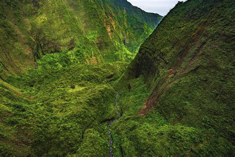 Mount Waialeale Blue Hole Aerial - Kauai, Hawaii Photograph by Abbie ...