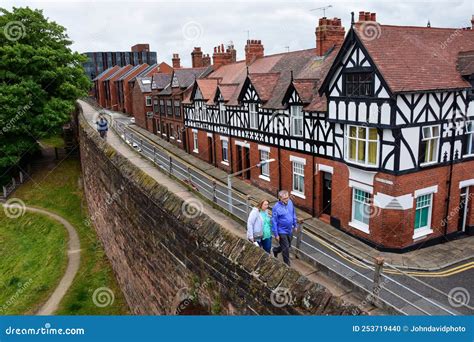 Tourists Walking Along Chester City Walls Editorial Image - Image of defense, tourist: 253719440