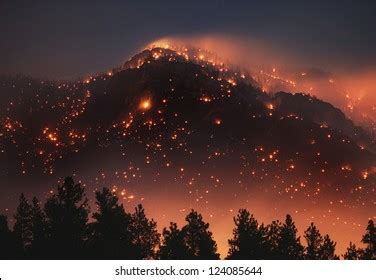 Forest Firefire Mountain Stock Photo 124085644 | Shutterstock