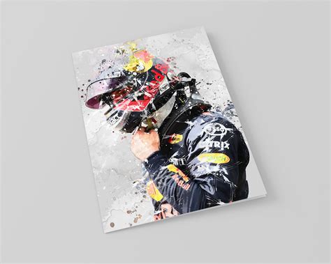 Max Verstappen Helmet Design Personalised F1 Fine Art | Etsy