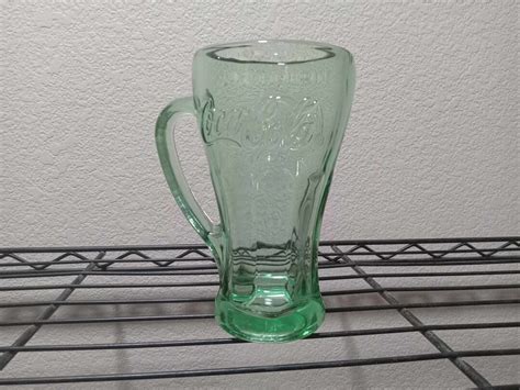 Coke Glass Mug With Handle Vintage Rare Find - Etsy