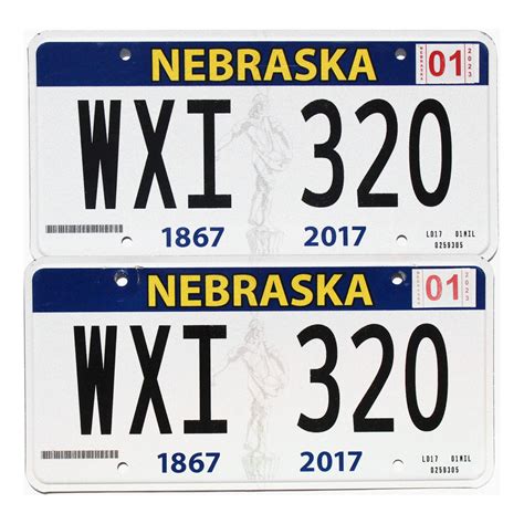 2023 Nebraska Pair #WXI320 | Warehouse Of License Plates