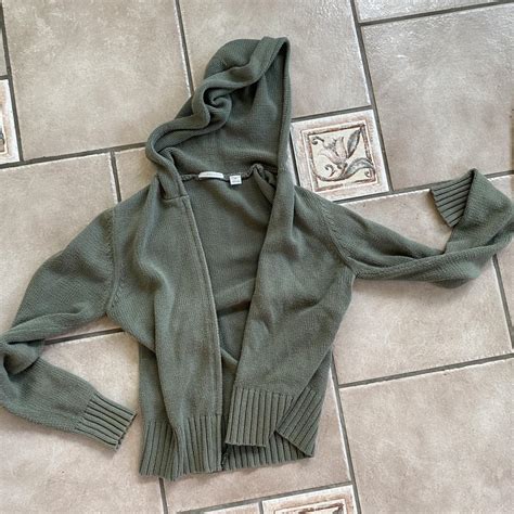 Green zip up hoodie 💚- says medium but fits a little... - Depop