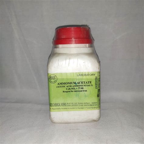 AMMONIUM ACETATE, LR Grade at best price in Jodhpur | ID: 19914673562