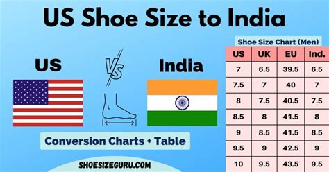 India Shoe Size Conversion Chart