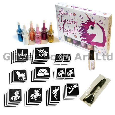 Unicorn Glitter Tattoo Kit - Temporary Tattoo Store