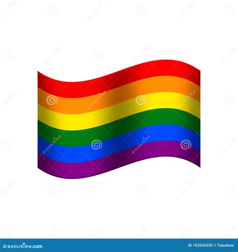 Rainbow Flag with Six Colors of the Rainbow, Generally Including Red ...