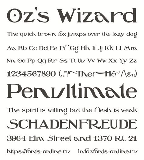 Oz's Wizard font