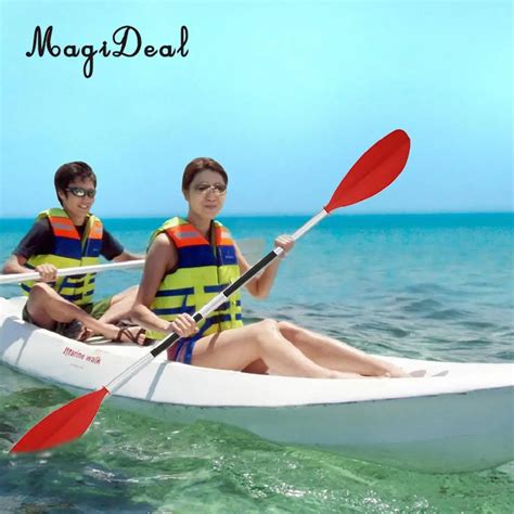 MagiDeal Detachable Asymmetrical Aluminum Kayak Paddle Float Afloat Oar ...