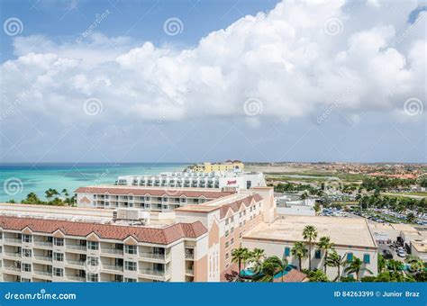 Aerial Panorama View of Hotels Building in Aruba Editorial Stock Image ...