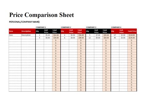 price list template in excel | Templates at allbusinesstemplates.com