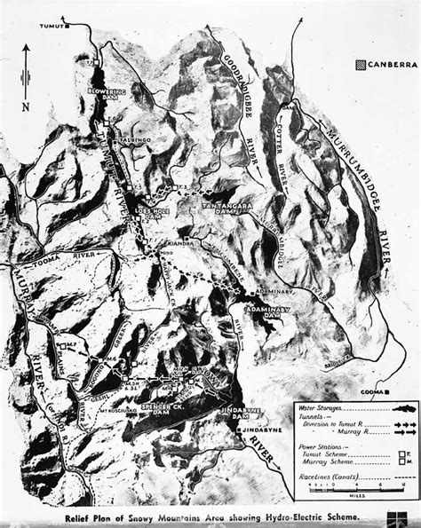 Snowy Mountains Scheme relief map | naa.gov.au