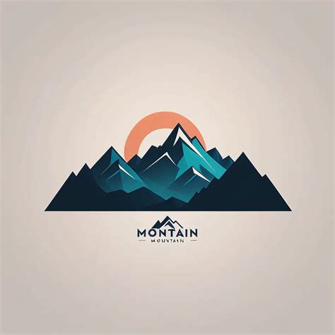 Minimalist Mountain Range Vector Logo Design | AI Image Generator