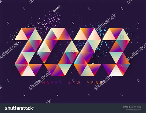 New Year 2023 Greeting Card Design Stock Vector (Royalty Free) 2215540301 | Shutterstock