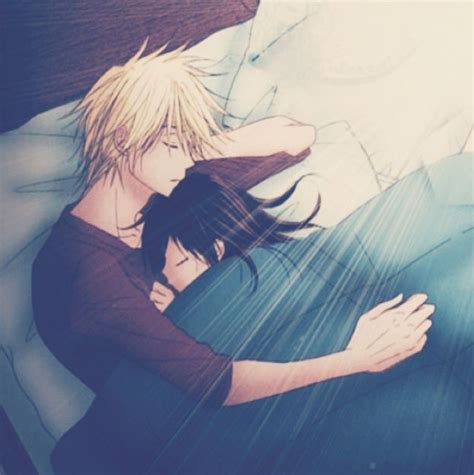 Sleep... | Anime couples sleeping, Anime couples cuddling, Cute anime couples