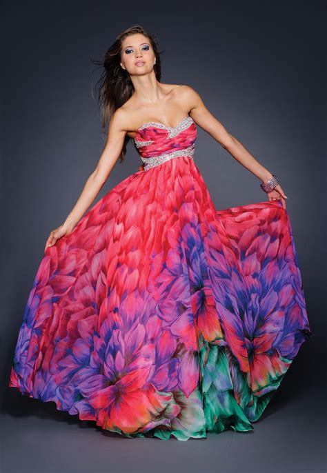 Colorful prom dress. | Evening dresses, Gowns, Fancy dresses