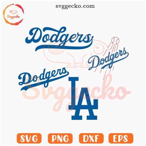 Los Angeles Dodgers Logo SVG, LA Baseball Bundle SVG PNG EPS DXF Cricut ...