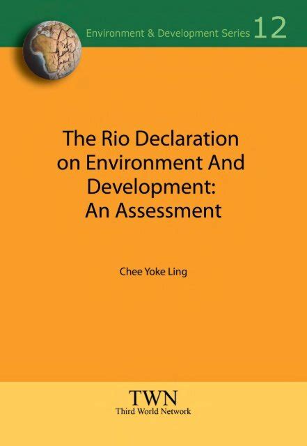 Rio Declaration On Environment and Development: An Assessment