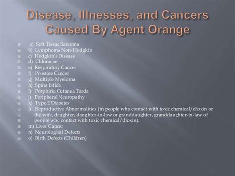 Agent orange and its devastating effects