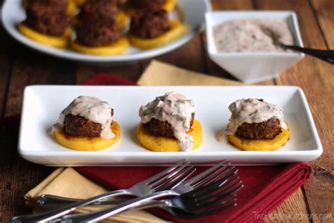 Taco Burger Sliders on Polenta