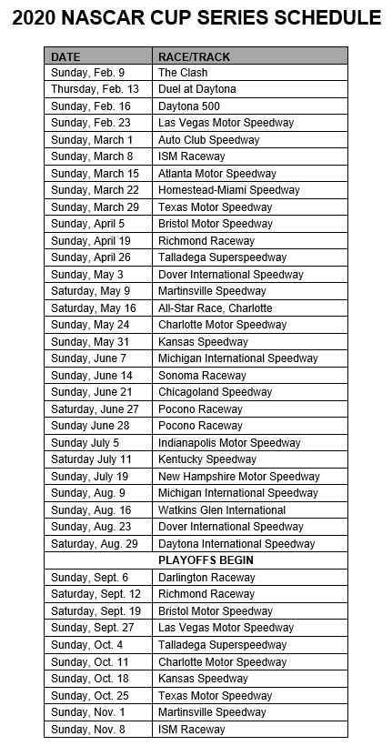 Date Nascar 2024 Schedule - Nfl Schedule Today 2024