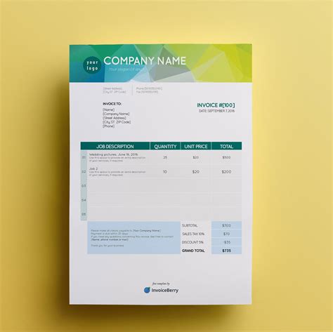 15+ Free Invoice Template Docx | DocTemplates