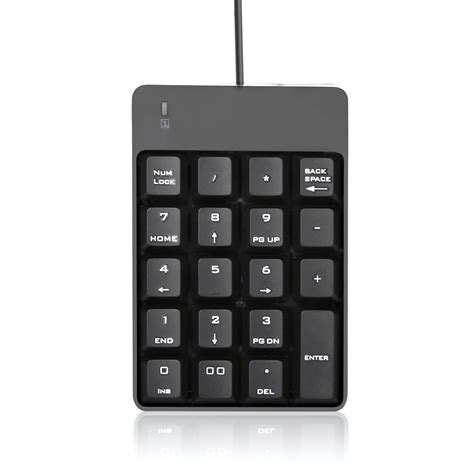 Buy USB Numeric Keypad, Jelly Comb 19 Key Wired Mini Number Keyboard for Laptop Desktop Computer ...