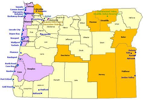 Map Of Oregon Counties