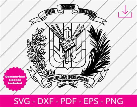 Dominican Svg, Dominican Flag Svg, Dominican Republic Svg, Dominican Crest Svg, Cut File - PNG ...