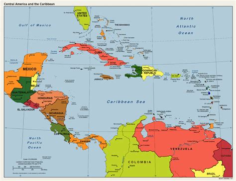 Central america, Caribbean islands map, Caribbean weather