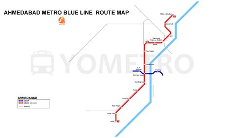 Ahmedabad Metro Map 2025, Stations & Metro Lines Maps - YoMetro