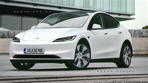 2025 Tesla Model Y Rendered Based On The Facelifted Model 3