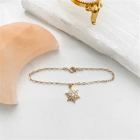 Gold Star Bracelet / Star Bracelet / Sparkly Star Bracelet / - Etsy