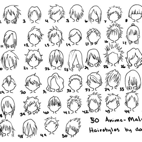 Draw Anime Boy Hairstyles - Manga