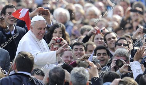 Smile Wave Pope Francis L Greets Editorial Stock Photo - Stock Image ...