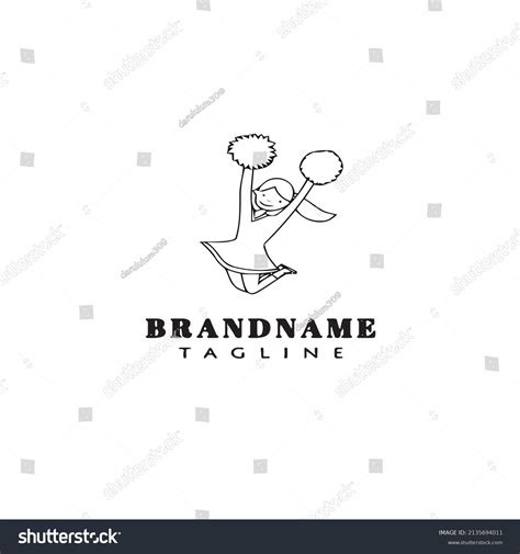 Cheerleader Logo Icon Design Template Black Stock Vector (Royalty Free ...