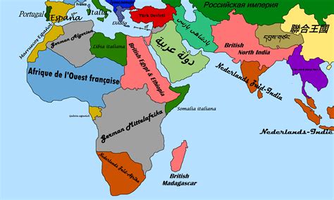 Alternate Middle East & Indies Colonial Map (Every Country with Their ...